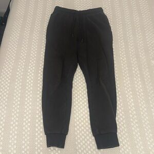 Black fleece joggers
